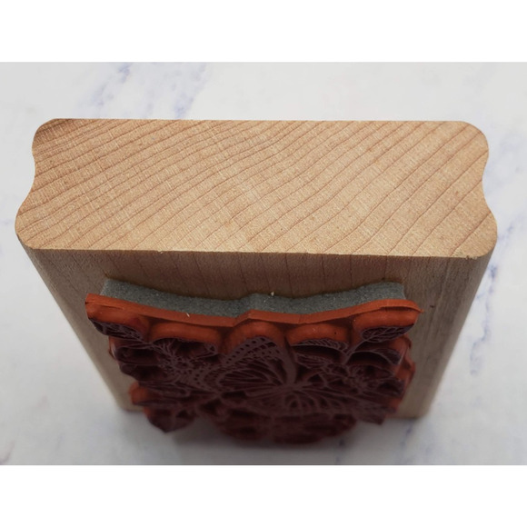 Stampin' Up! Butterfly Garden Flower Field Wood Mounted Rubber Stamp - Picture 4 of 7